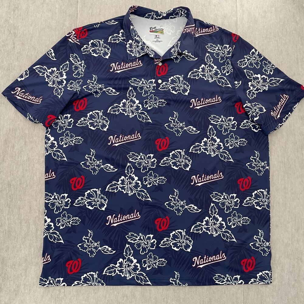 Washington Nationals Shirt Adult 2XL Blue Polo MLB Baseball Reyn Spooner Mens
